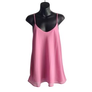 Hyfve Tank Top Women's Pink Sleeveless V-Neck Top Blouse Lined Size Large NWT